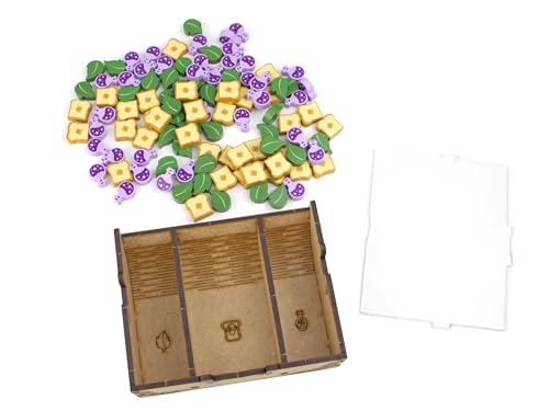 Organizer for Flamecraft with 7 Dragons Tray - Upgrade Board Game with Storage Box Organizer for Cards, Tokens and Dice - Accessories Upgrade for Components of Flamecraft