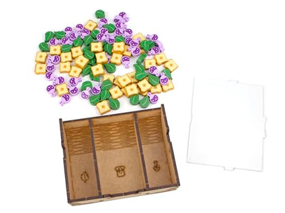 Organizer for Flamecraft with 7 Dragons Tray - Upgrade Board Game with Storage Box Organizer for Cards, Tokens and Dice - Accessories Upgrade for Components of Flamecraft