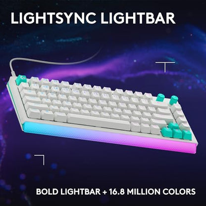 Logitech G512 X 75 TMR + Linear Switch Mechanical Gaming Keyboard - White | Hot-Swappable 9x TMR Rapid Trigger + Linear Mechanical Switches, Gasket, PBT Keycaps, <8K, LIGHTSYNC RGB, for PC & Mac - color: White, size: 75 percent, style: Linear Switches