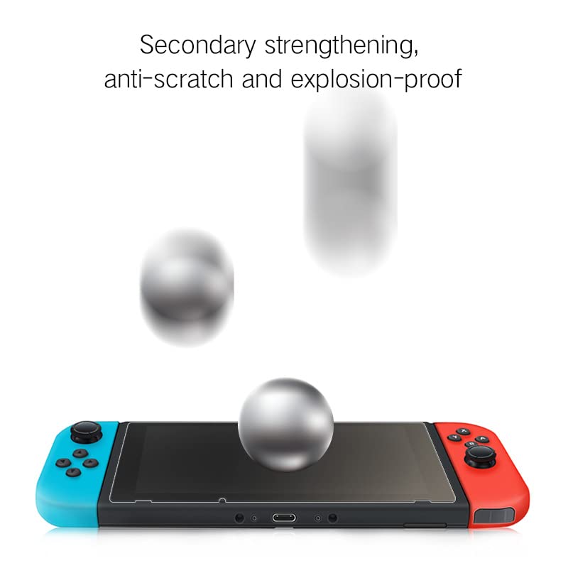 PERFECTSIGHT Anti Blue Light Anti Glare Tempered Glass Screen Protector Compatible with Nintendo Switch OLED 7 inch, [Eye Protection] [Great Gaming Experience] - Matte Clear Anti Fingerprint 1 Pack - size: NS oled 7 inch