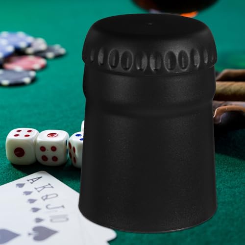 LABRIMP Mini Dice Shaker Cup Portable Small Matte Black Dice Storage Case for Travel Party Bar Gaming Lightweight and Easy to Use with Capacity