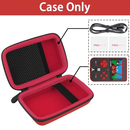 Aenllosi Hard Case for Blaze Atari/Technos/Taito/Capcom Super/Neo-Geo/Data | Red, EVA case construction, Water-resistant design, Mesh pocket for accessories, Smooth zipper access, Case only - size: for Atari