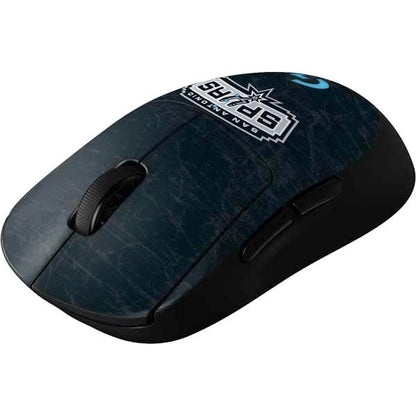Skinit Decal Other Skin Compatible with G Pro Wireless Gaming Mouse - Officially Licensed NBA San Antonio Spurs Primary Logo Design - color: Black - DSTSPU01