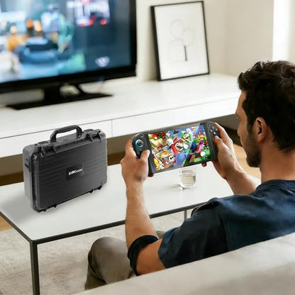 Drogear Switch 2 Carrying Case, 26 Game Card Slots, Portable Travel Hard Full Protection, All In One Storage Case for Nintendo Switch 2 Console Accessories PlayStation Vita, Waterproof & Shockproof
