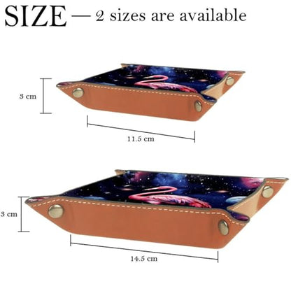 Starry Flamingo Planet Dice Tray PU Leather Dice Rolling Tray Folding Dice Holder for Dice Games, Like RPG, DND and Other Table Games - color: Multi 10