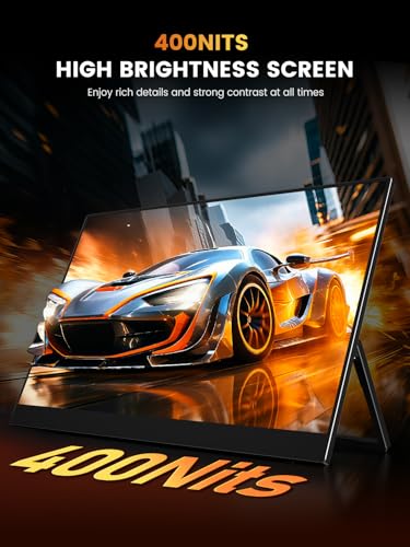 UPERFECT Portable Gaming Monitor 144Hz 2.5K, 16” 100% DCI-P3 QLED Portable Monitor, 400 Nits FreeSync Monitor, USB-C & MINI HDMI, VESA & Case, Travel Second Screen for Laptop, Computer, Game Consoles - size: 16"