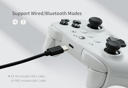 GuliKit ES PRO Wireless PC Controller –3.25ms Low Latency, TMR Joysticks | For PC/Steam/Switch/Android/iOS, Anti-Drift/Anti-Snapback,Switch 2 Wakeup,Gyro Motion Aim,30H Battery, Hall Trigger - color: ES PRO-TMR Joysticks-White