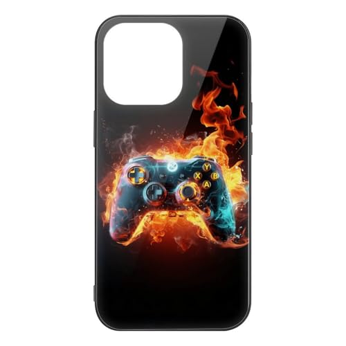 for iPhone 14 Pro Max Case - All-New Game Controller Design, Glass Back + TPU Inner Shell, Extreme Slimness, Precise Cutouts, Military-Grade Tested, Cell Phone Cases for Men Women - color: game controller-3, size: iPhone 14 Pro Max