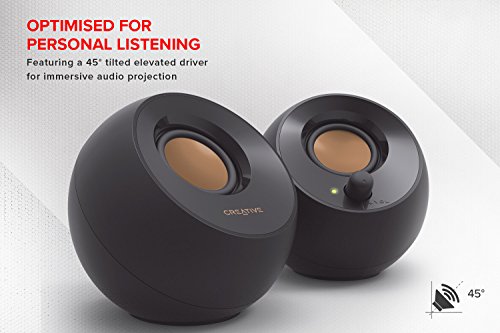 Creative Pebble, 2.0 USB Desktop Stereo Speakers for PC/Laptop, White | USB-Powered, 2.0 Speaker, Compact, Stereo, PC Speakers, Laptop Speakers, Minimal Design, Desktop Audio, White - color: White