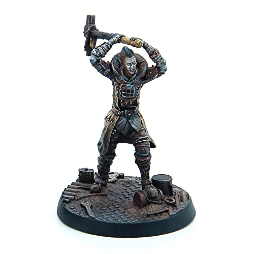 Modiphius Entertainment Fallout Wasteland Warfare: Raiders - The Forged - 6 Unpainted Resin Miniatures, Includes Scenic Bases, 32MM Scale Figures, Tabletop Roleplaying Game Minifigures - style: Forged