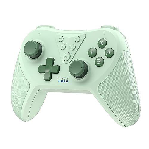 EasySMX Wireless Pro Controller for Switch/Switch Lite/Switch OLED, T37 Wireless Switch Controller with 6-Axis Gyro, Motion Support, Adjustable Dual Turbo, Enhanced Switch Remote Gamepad - color: Green
