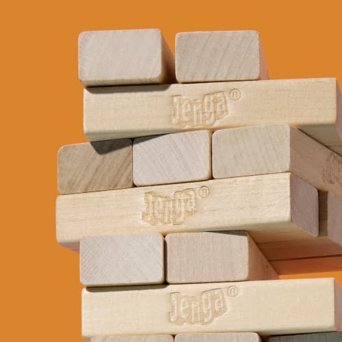 Official Hasbro Games Jenga Game | Digital Die for 6 More Ways to Play | Original Wood Block Game | Stacking Tower | Ages 6+ | 1+ Players | Party Games