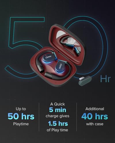 Cleer ARC 3 Gaming Earbuds - True Wireless Open Ear Headphones,Ultra-Low Latency,Snapdragon & Dolby Sound, Bluetooth 5.4, USB-C Dongle,50Hr Battery, Compatible with PS4, PS5, PC, Quest, Switch, Black - color: Black, style: ARC 3 Gaming