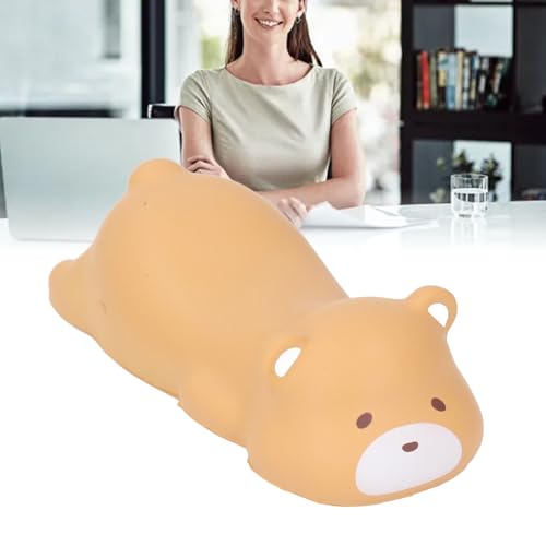 Asixxsix Cute Wrist Rest, PU Ergonomic Keyboard Wrist Rest, Cute Animal Pad Wrist Support for Office, Kawaii Office Supplies, Cartoon Design, Multi Functional (Brown Bear) - size: Brown Bear