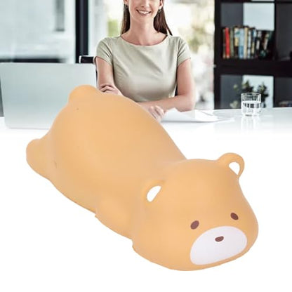 Asixxsix Cute Wrist Rest, PU Ergonomic Keyboard Wrist Rest, Cute Animal Pad Wrist Support for Office, Kawaii Office Supplies, Cartoon Design, Multi Functional (Brown Bear) - size: Brown Bear