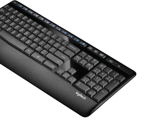 Logitech K345 Wireless Keyboard - Full-Sized Keyboard with Palm Rest, 2.4 GHz Wireless USB Receiver - for PC, Laptop - style: Keyboard