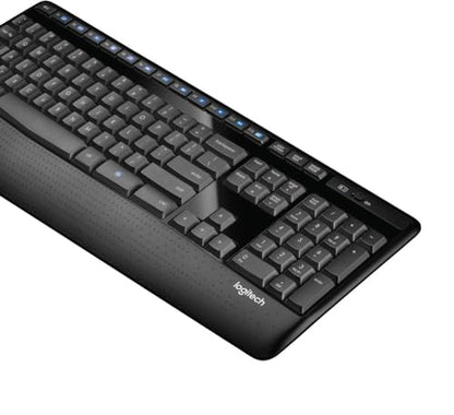 Logitech K345 Wireless Keyboard - Full-Sized Keyboard with Palm Rest, 2.4 GHz Wireless USB Receiver - for PC, Laptop - style: Keyboard