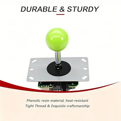 2Pcs Green Arcade Joystick Ball Top 35mm M6 Thread Replacement Joystick Knob for DIY Fight Stick, Home Arcade, Commercial Gaming Machine – PS & ABS Material 30g (Green) - color: Green
