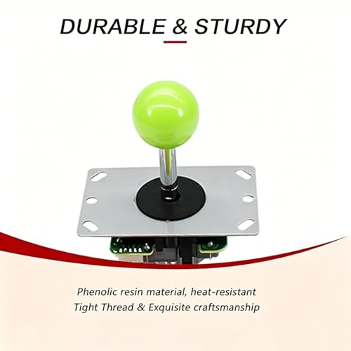 2Pcs Green Arcade Joystick Ball Top 35mm M6 Thread Replacement Joystick Knob for DIY Fight Stick, Home Arcade, Commercial Gaming Machine – PS & ABS Material 30g (Green) - color: Green