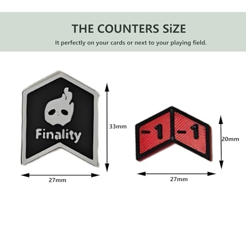 MTG Abilities Keywords Counter Wheel, Black Token Tracker 7.5 inch Diameter,123-Piece Keyword and Life Counter Bulk Tokens MTG, TCG, Cards Gaming Accessories - color: Grey