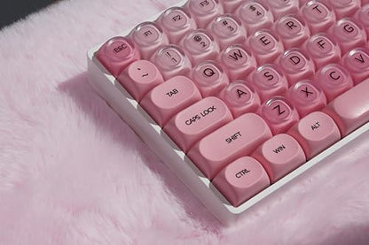 ZORNHER ZH100 Foundation Mechanical Kevboard,Pink Creamy Kevboard with Number Pad,Girly Keyboard,Full Size Gaming Keyboard Cute,Jelly MOA Profile,Creamy Sounding Linear Switches - color: Pink Foundation, size: Creamy Switch