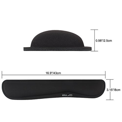 ELZO Keyboard Wrist Rest Pad Support with 65D High-Density Thicken Memory Foam Padding, Ergonomic Design Computer Rest Pad Desk Wrist Mat, Non-Slip Rubber Base Office Laptop | 65D High-Density Thicken Memory Foam Padding, Ergonomic Design Computer Rest Pa