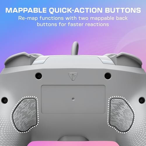 Turtle Beach Afterglow Wave Wired RGB Gaming Controller, Nintendo Switch 2 | Switch Lite, OLED, Hall-Effect Thumbsticks, 2 Mappable Back Buttons, Audio Controls, C-Button for GameChat, RGB Lights, Grey - color: Gray