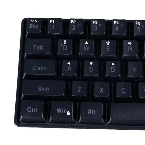 SUNGOOYUE 61 Keys RGB Backlit Gaming Keyboard Wired Membrane Keyboard for Home Office (Black) - color: Black