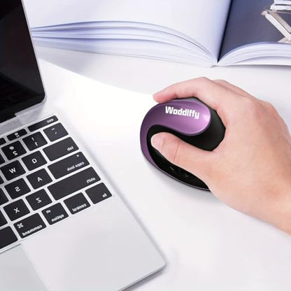 Ergonomic Mouse Wireless,Vertical Mouse with Silent Click Right Handed Small Mouses with 6 Buttons 1000/1200/1600 for Laptop,Desktop,PC, MacBook（Purple AA） - color: Purple