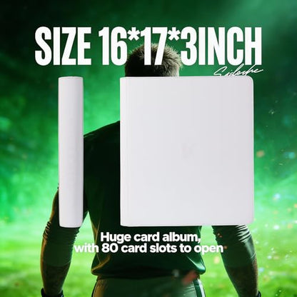 2000 Pockets Trading Card Binder, 20-Pocket Card Ablum Compatible with MTG,Sports Cards & Other Standard Size Trading Card (WHITE) - color: 20 Pocket White