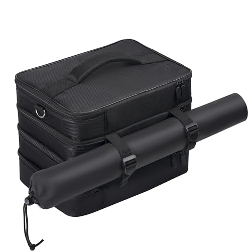 Brappo Travel Bag compatible DND Miniatures, DND Dice, Maps, DM's Guide, and Player's Handbook, For RPG, MTG Tabletop Game Collections(Case Only) (black)