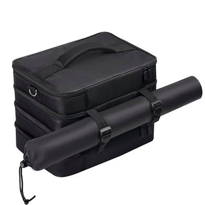 Brappo Travel Bag compatible DND Miniatures, DND Dice, Maps, DM's Guide, and Player's Handbook, For RPG, MTG Tabletop Game Collections(Case Only) (black)