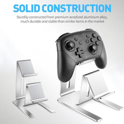Controller Holder – 2 Tier Universal Aluminum Display Stand Accessories PC Gaming Desk Decor Stuff Gamer Gifts for Xbox Series X S, Elite 2, PS5, PS4, PS3, Switch Pro and Almost All Controller - size: 1 Pack