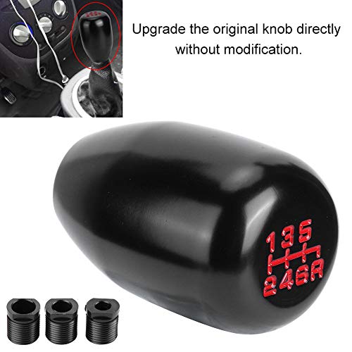 Dweekiy Gear Shift Knob,Car Universal Modification Manual Knob Gear Shift Head Shifter 6 Speed(Black) - color: Black
