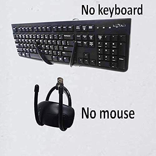 2 Pack Universal Keyboard and Mouse Wall Mount Storage Organizer, Keyboard & Mouse Wall Clip Wall Hanger Wall Display Storage Holder Keyboard Stand - No Keyboard No Mouse - No Falling