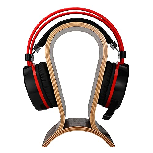 Headphone Stand Wood, Headset Stand for Desk, Walnut Gaming Headphone Holder Compatible for Sennheiser, Bose, Beats, Razer, AKG, Airpod Max, HyperX, Sony PS4 et. | Gaming Headset Holder Compatible for Sennheiser, Bose, Beats, Razer, AKG, Airpod Max, Hyper
