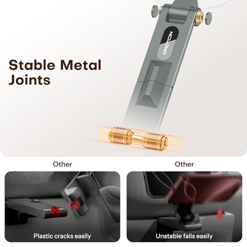 OMOTON 360°Rotating Adjustable Aluminum for MagSafe Tripod Mount, Gray | Magnetic Phone Tripod for iPhone 17/16/15 Pro Max Air, Foldable Cell Phone Stand Fits Vlog, Gym Travel Essentials Accessories - color: 2-Gray