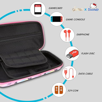 Sonix x Sanrio Carrying Case for Nintendo Switch 1, Protective Travel Case | Hello Kitty Grid - color: Hello Kitty Grid