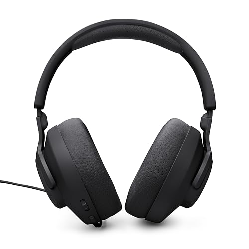 JBL Quantum 100M2 Wired Gaming Headset, Detachable Mic - Black | Memory Foam Ear Cushions And 3.5 Mm Jack Work With PC, PlayStation, Xbox, Nintendo Switch For Immersive PC Gaming Sessions - color: Black