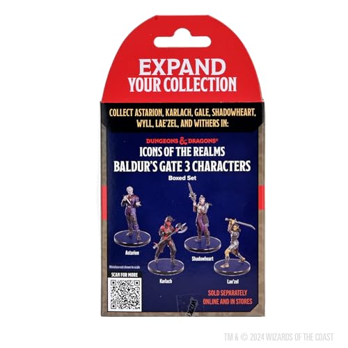 WizKids D&D Icons of the Realms: Adventures from Baldur's Gate - 8 ct. Booster Brick | Includes Characters from BG3 - style: 8 Count Booster Brick