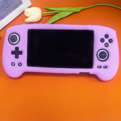 Gamepad Protective Sleeve for ANBERNIC RG556 Drop Protection Cover RG556 Silicone Case Gaming Console Housing Shell (Purple) - color: Purple