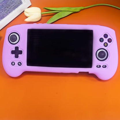 Gamepad Protective Sleeve for ANBERNIC RG556 Drop Protection Cover RG556 Silicone Case Gaming Console Housing Shell (Purple) - color: Purple