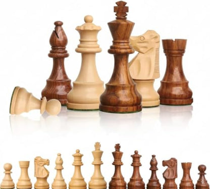 Collector Edition Wooden Chess Pieces Chess Coins Pawns Chessmen Figurine Pieces (3.75 Inch Brown - White) - color: 3.75 Inch Brown - White