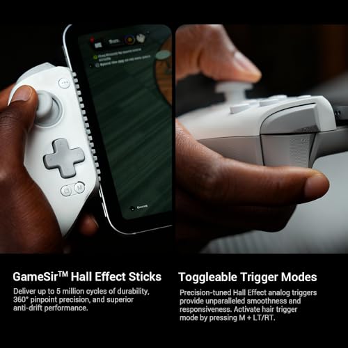 GameSir G8 Plus MFi iPhone Controller, Hall Effect Sticks | Apple MFi Certified USB-C Gaming Controller for iPhone Series, Compatible with iPad Mini & Android, 2 Back Buttons