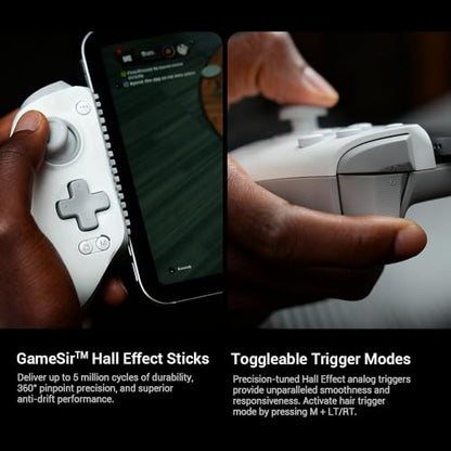 GameSir G8 Plus MFi iPhone Controller, Hall Effect Sticks | Apple MFi Certified USB-C Gaming Controller for iPhone Series, Compatible with iPad Mini & Android, 2 Back Buttons