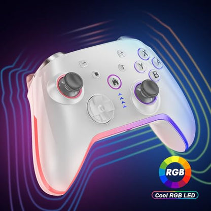 Wireless Pro Controller for Switch 2/Switch/Lite/OLED,Replacement for Switch Pro Controller,Switch 2 Controller Support PC & Android/iOS with RGB LED,Wake-up,Programmable,Adjustable Turbo Vibration Function