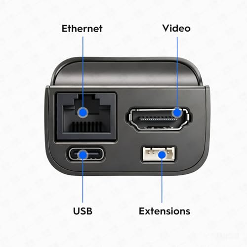 JetKVM Remote Jet KVM Over IP Ethernet,Low Latency Network IPKVM,1080P@60FPS,Touchscreen LCD,TF,HDMI USB-C Extension Port for ATX DC Power Control,Open Source,Data Center Home Office Lab