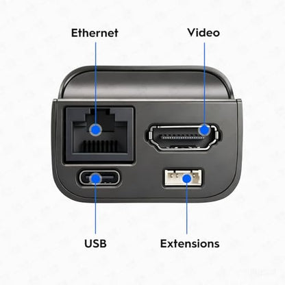 JetKVM Remote Jet KVM Over IP Ethernet,Low Latency Network IPKVM,1080P@60FPS,Touchscreen LCD,TF,HDMI USB-C Extension Port for ATX DC Power Control,Open Source,Data Center Home Office Lab