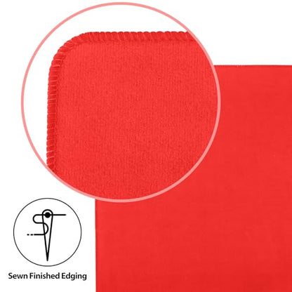 31.5'' Red Mahjong Mat for Table, Non-Slip Noise Reduction Gaming Mat | Classic Gaming Mat with Carrying Bag for Mahjong, Poker, Card, Domino, Board Games, Dominoes,Cards & Tile Games - color: Red