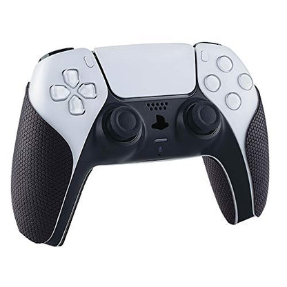 eXtremeRate PlayVital Anti-Skid Sweat-Absorbent Controller Grip for ps5, Professional Textured Soft Rubber Pads Handle Grips for ps5 Controller - color: Black